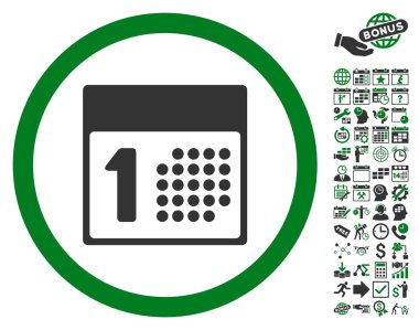 Bonus ile İlk Gün Düz Vektör Simgesi