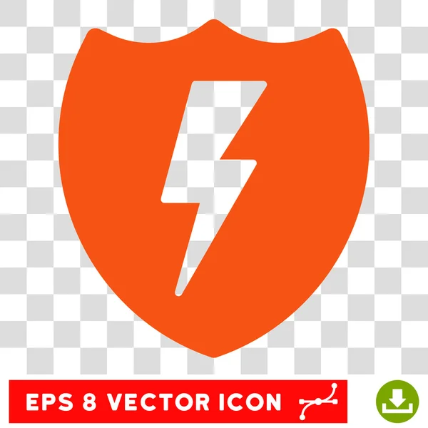 Electric Shield Eps Vector Icon — Stock Vector