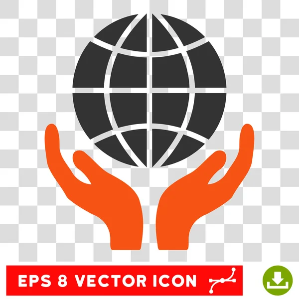 Global Mãos Eps Vector Ícone — Vetor de Stock