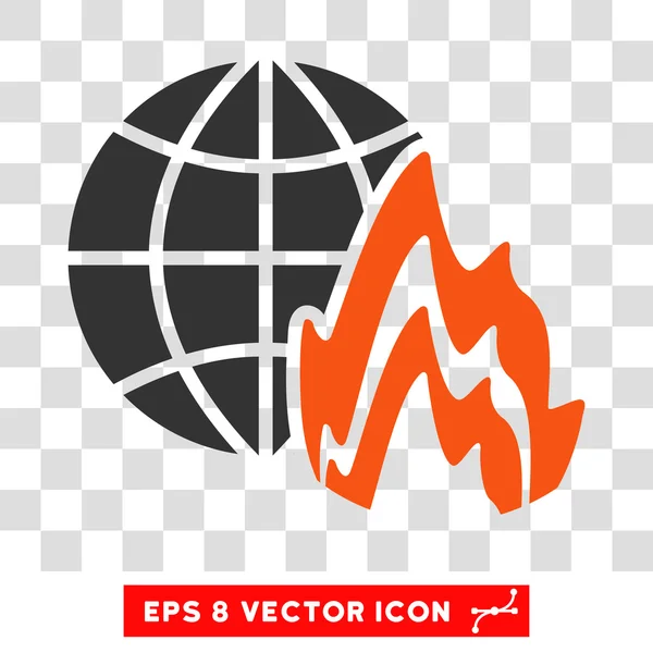 Global Fire Eps Vector Icono — Vector de stock