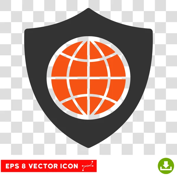 Векторная икона Глобального щита — стоковый вектор