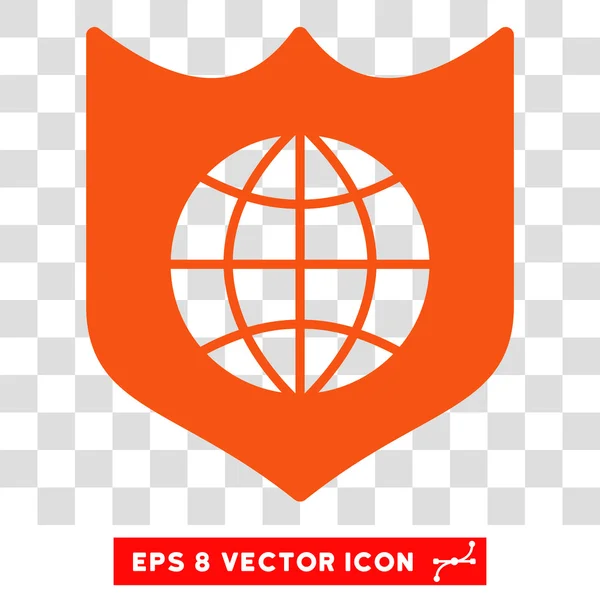 Escudo global Eps Vector Icono — Vector de stock