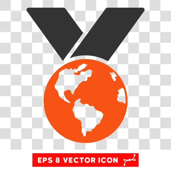 Medalha Mundial Eps Vector Icon —  Vetores de Stock