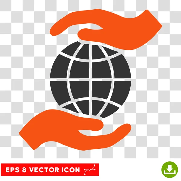 Globala försäkring händer Eps vektor symbol — Stock vektor