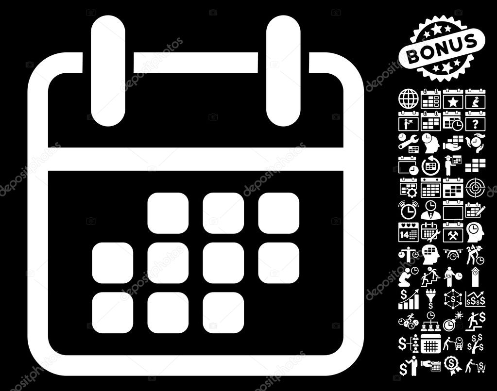 ボーナスとカレンダー週末フラット ベクトル アイコン ストックベクター C Ahasoft