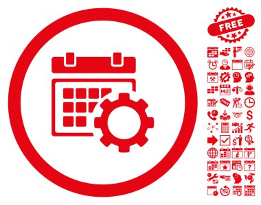 Zamanlama Seçenekleri Bonus ile Düz Vektör Simgesi