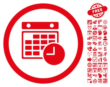 Bonus ile zaman tablo düz vektör simgesi