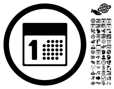 Bonus ile İlk Gün Düz Vektör Simgesi