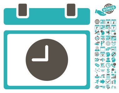 Zaman çizelgesi düz vektör simge Bonus ile