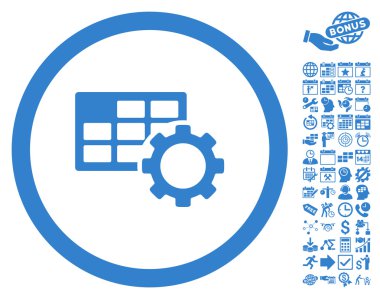 Zamanlama Ayarları Bonus ile Düz Vektör Simgesi
