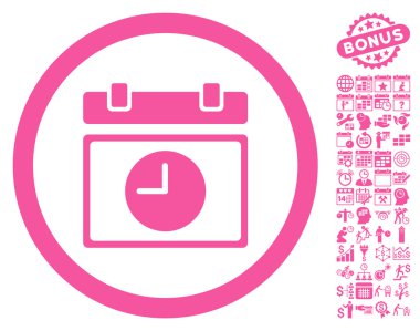 Zaman çizelgesi düz vektör simge Bonus ile