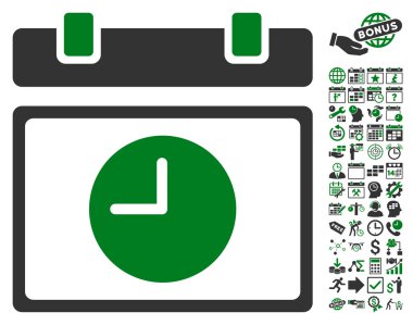 Zaman çizelgesi düz vektör simge Bonus ile