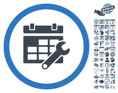 Zaman Çizelgesi Seçenekleri Anahtar Düz Vektör Simgesi Bonus ile