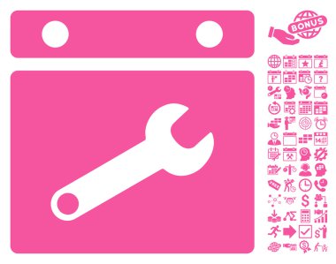 Bonus ile Tarih Seçenekleri Düz Vektör Simgesi