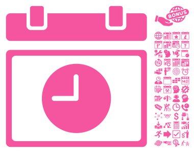 Zaman çizelgesi düz vektör simge Bonus ile