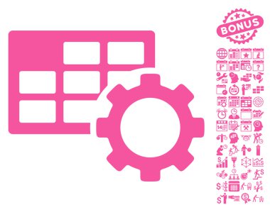 Zamanlama Ayarları Bonus ile Düz Vektör Simgesi