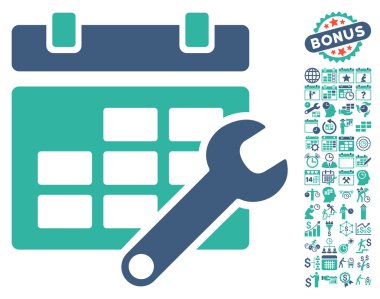 Takvim Seçenekleri düz vektör simgesi Bonus ile