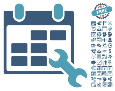 Bonus ile Zaman Çizelgesi Düz Vektör Simgesini Yapılandır