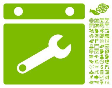 Bonus ile Tarih Seçenekleri Düz Vektör Simgesi