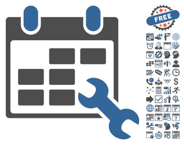 Bonus ile Zaman Çizelgesi Düz Vektör Simgesini Yapılandır