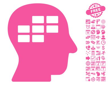 Bonus ile Düz Vektör Simgesi Düşünme Programı