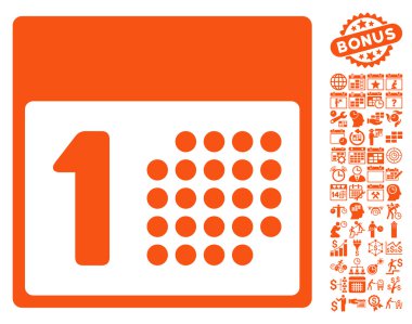 Bonus ile İlk Gün Düz Vektör Simgesi