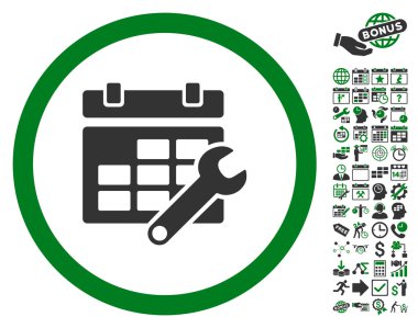 Zaman Çizelgesi Seçenekleri Anahtar Düz Vektör Simgesi Bonus ile