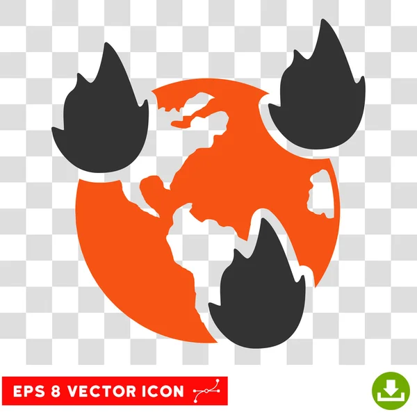 Векторная икона бедствий на Земле — стоковый вектор