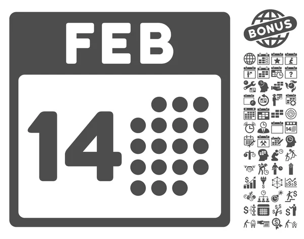 Romantic Valentine Day Flat Vector Icon With Bonus — Stock Vector