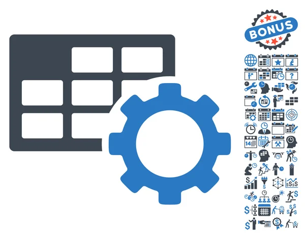 Ajustes de programación Icono de vector plano con bonificación — Archivo Imágenes Vectoriales