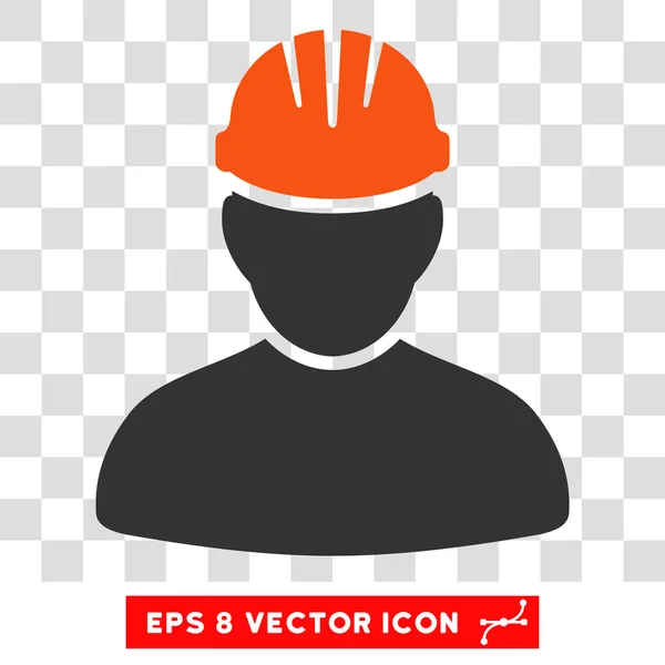 Trabalhador Pessoa Eps Vector Ícone — Vetor de Stock