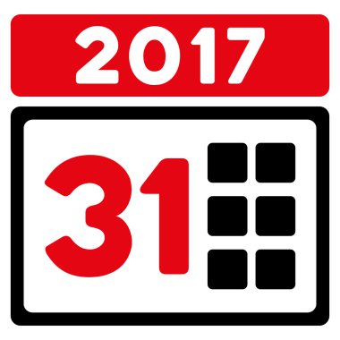 2017 ay düz simgesi