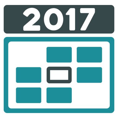 2017 güncel değil düz simgesi