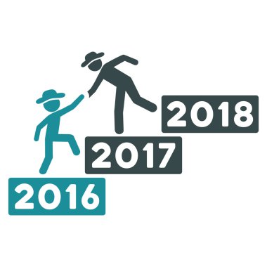 Yıllık beyefendi yardım düz simgesi