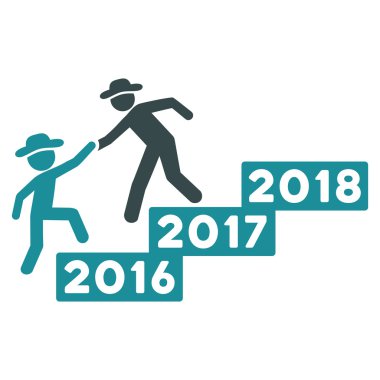 2017 iş eğitim düz simgesi