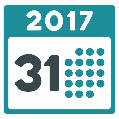 Son 2017 ay gün düz simgesi