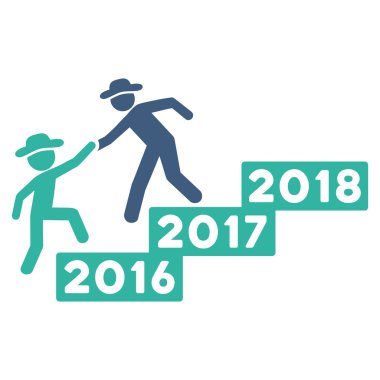 2017 iş eğitim düz simgesi