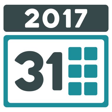 2017 ay düz simgesi