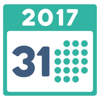 Son 2017 ay gün düz simgesi