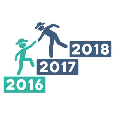 Yıllık beyefendi yardım düz simgesi