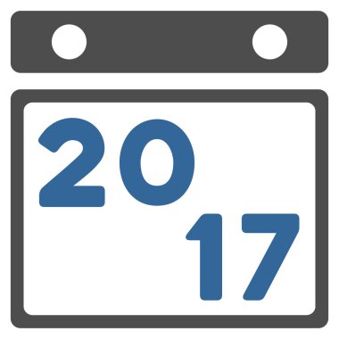 2017 takvim düz simgesini