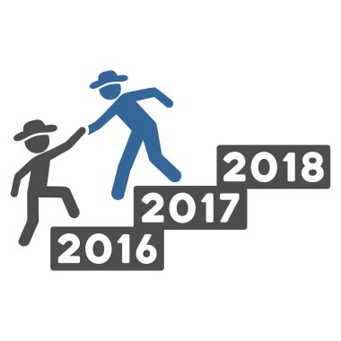 2017 iş eğitim düz simgesi