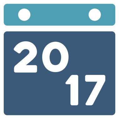 2017 takvim düz simgesini