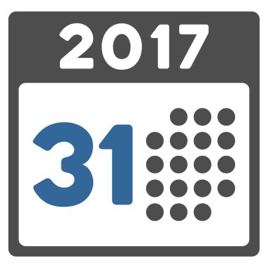 Son 2017 ay gün düz simgesi