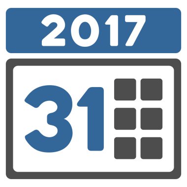 2017 ay düz simgesi