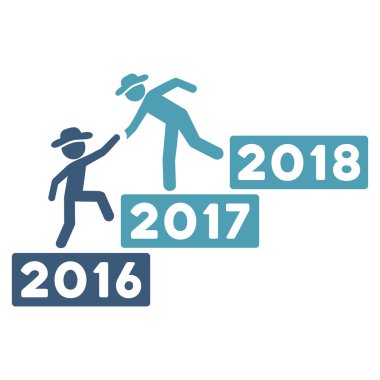 Yıllık beyefendi yardım düz simgesi