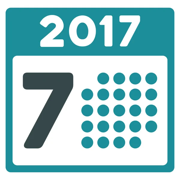 Неделя календаря 2017 — стоковый вектор
