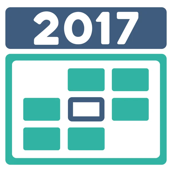 2017 Fecha Icono plano — Archivo Imágenes Vectoriales