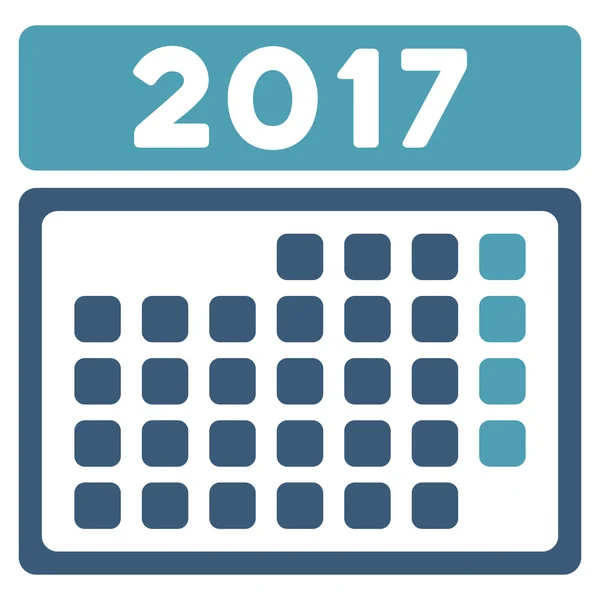 2017 monat kalender flach symbol — Stockvektor