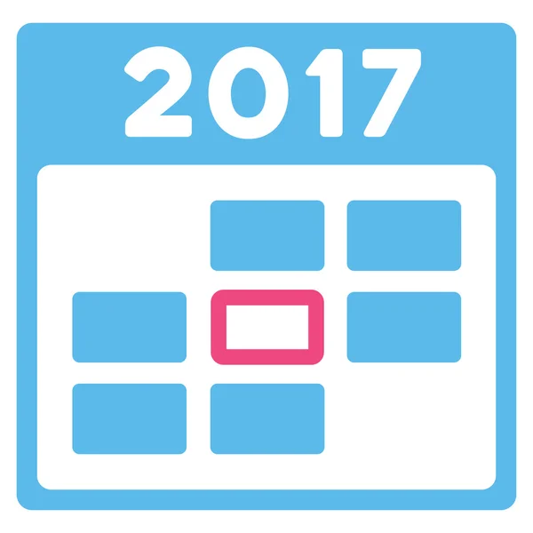 2017 Calendar Day Flat Icon — Stock Vector